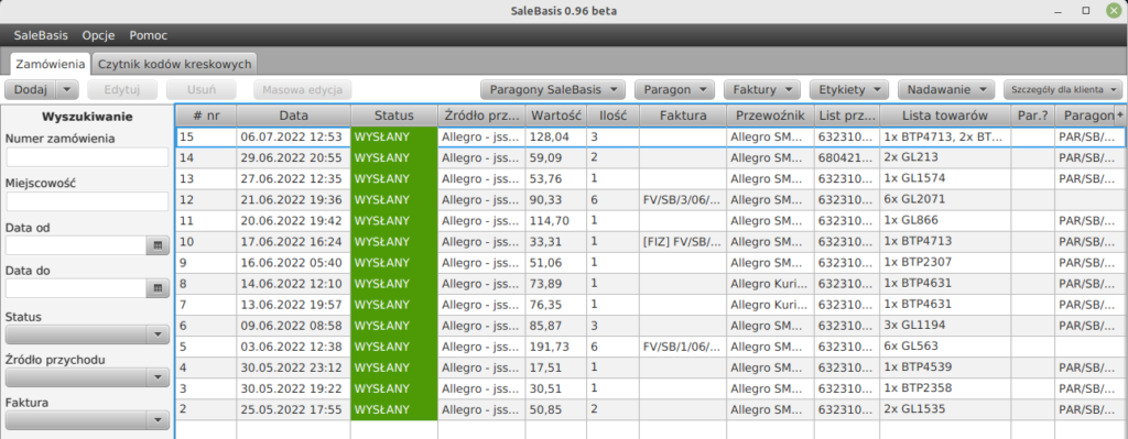 SaleBasis desktop - drugi motyw